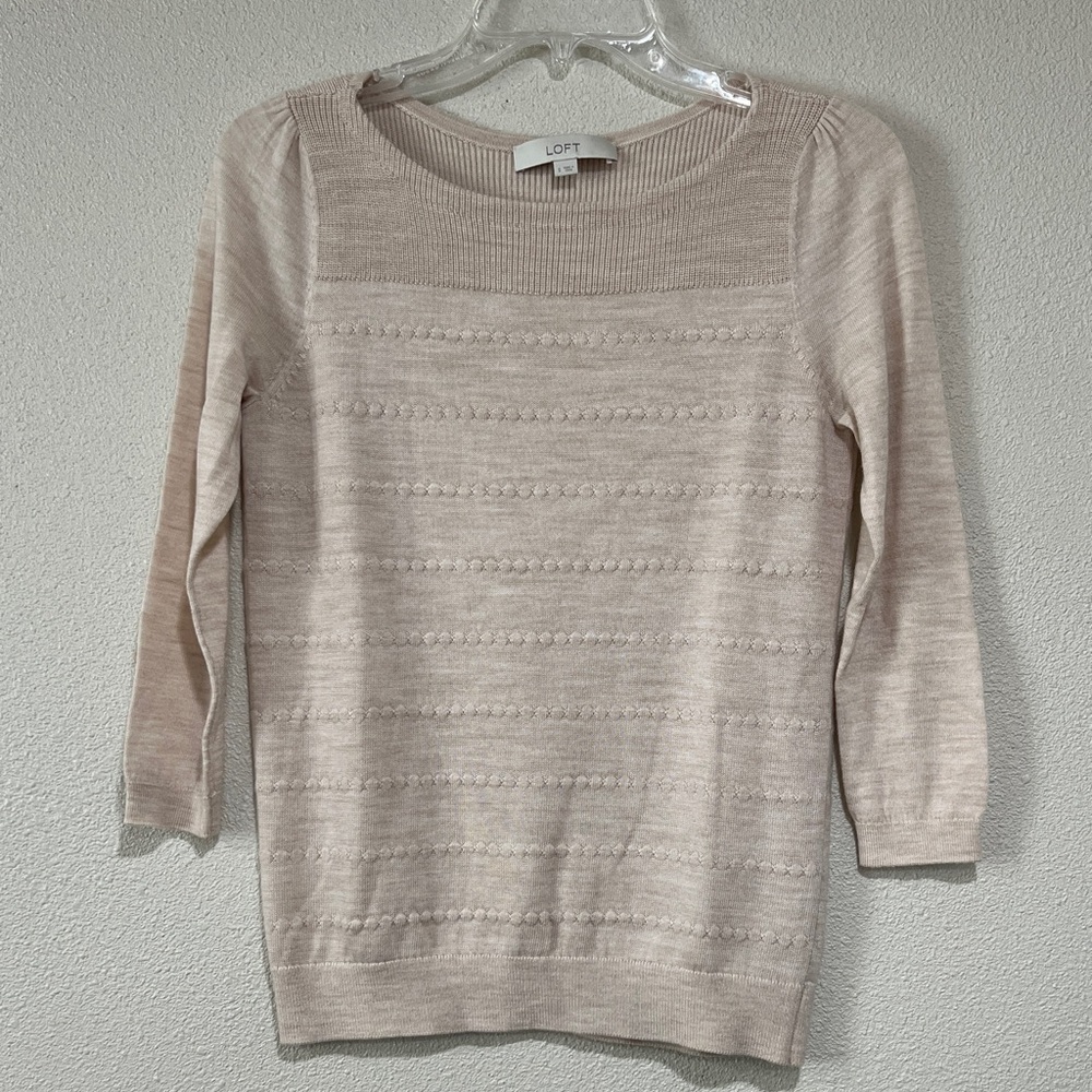 Ann Taylor Loft Light Beige Sweater